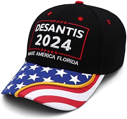 Desantis 2024 šešir, napravite bejzbol kapu America Florida podesivi šešir Maga za vez za Rona Desantisa