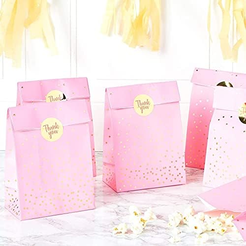 Poklon torba Sparkle i Bash Pink, torbe za zabavu sa zlatnim naljepnicama