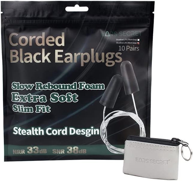 Clear Carded Carne Ear utikači za snimanje NRR 33DB SNR 38DB Slim Fit Mekani pena za putovanja,