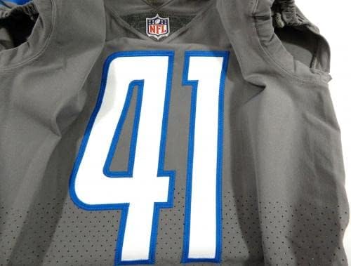 2020 Detroit Lions Jonathan Williams 41 Igra Izdana siva dres Color Rush 38 5 - Neintred NFL igra rabljeni dresovi