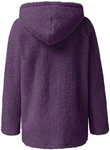 Fluffy modne repne uši kapuljača za žene zimski topli plišani duks džemper džemper kaput dukserice dugih rukava