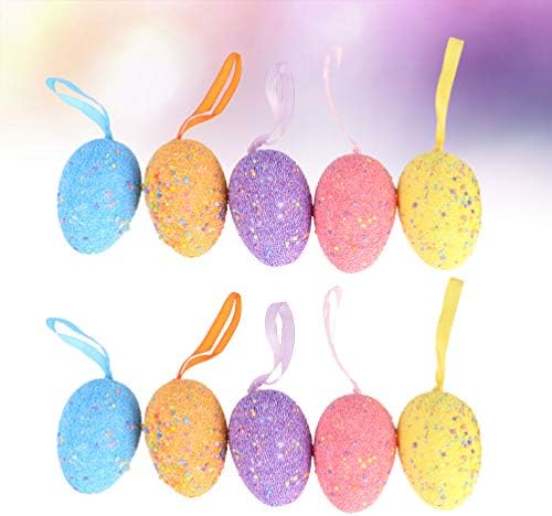 Nuobesty Basket Pokloni 10pcs Uskršnja viseća jaja pjena uskršnja jaja Uskršnja viseći ukrasi