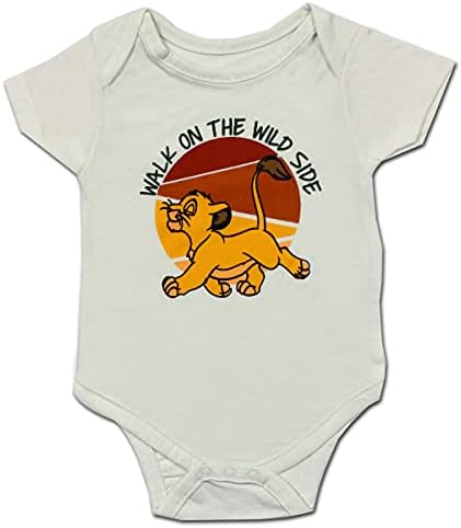 Disney Lion King Simba Boys '3 Pack BodySuits za novorođenče - žuta / smeđa / bijela