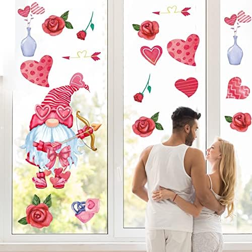 BSXGSE naljepnica za Valentinovo dnevna soba zidna ukras za samo ljepljive staklene prozore naljepnice