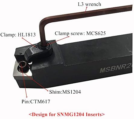 GBJ SNMG431 / SNMG432 Carbide Inselment Inselder sa vanjskim držačem alata MSBNR1616H12 MSBNR2020H12