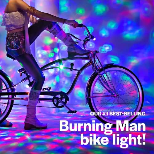 Brightz CruzinBrightz Disco Party LED svjetlo za bicikle, Tri boje-trepćuće vrtložne šare boja - svjetlo