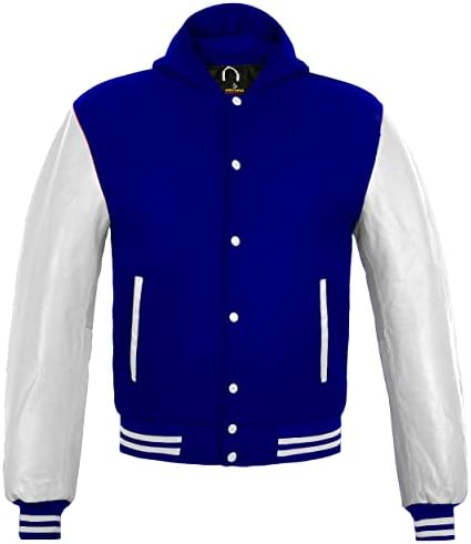 Muška Univerzitetska jakna rukav od prave kože i mješavina vune Letterman Boys College Varsity jakne XXS-5XL