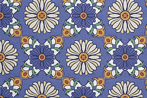Ambesonne Geometric Yoga ručnik, cvijet portugalski Azulejo uzorak orijentalni utjecaji, neklizajući
