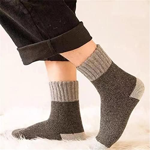 Liuzh 5 parova / puno zimskih zgušnjanih vunene čarape Muški ručnik drže tople čarape pamučne čarape za muški