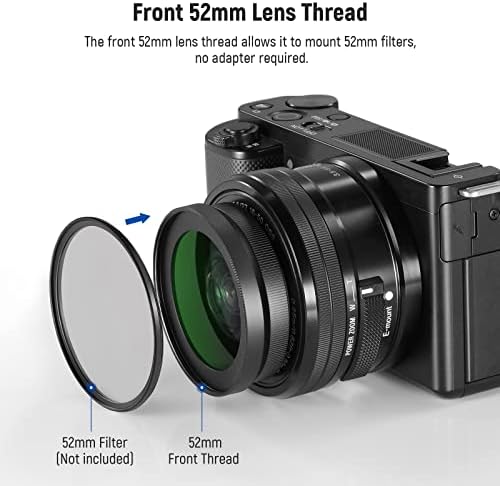 NEEWER 40.5 mm HD širokougaoni objektiv kompatibilan sa Sony ZV-1F ZV-E10 A5000 A6000, 2 u 1 18mm