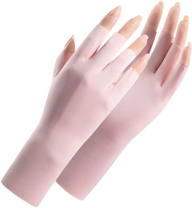 CaySep Women Anti UV rukavice za Gel lampu za nokte, Nail Art Njega kože bez prstiju protiv UV rukavica