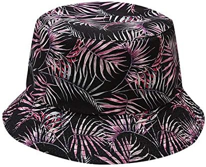 Unisex slatki uzorak print Bucket šešir za sunce pakovanje reverzibilna ljetna putna Ribarska kapa