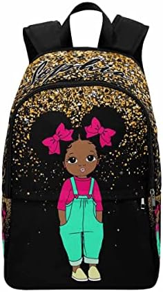 Kamata Personalizirana Afro školska torba s imenom Custom African American sa medvjedom Ruksak Prilagođeno ime