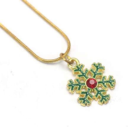 Healifty Božić ogrlica pahuljica nakit poklon Privjesak Ogrlica ključne kosti lanac 2 kom