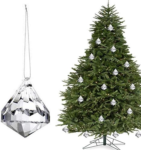 HOHIYA 24pc kristalni ukrasi božićno drvo dijamantski ukrasi lopte klirens viseći kristali za središnje dijelove akril dragulj perle dekorativno jasno