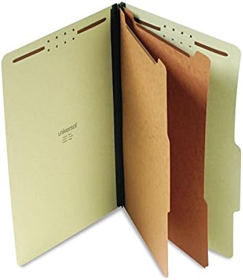 Universal 10281 Presboard Classification Folder, Pravni, Šest Sekcija, Zelena, 10 / Box