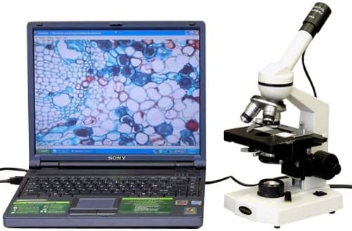 Amscope M600B-E Digitalni složeni Monokularni mikroskop, okulari WF10x i WF20x, uvećanje 40x-2000x,