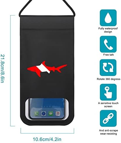 FunnyStar Shark Diver Scuba vodootporna torbica za telefon držač zaštitnik suha torba slučaj sa uzicom