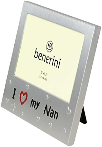 benerini 'volim svoju Nan' - Photo Picture Frame poklon-5 x 3.5 - Aluminijum srebrna boja poklon za nju