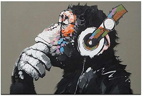 Canvas Wall Art životinje životinjska Muzika Gorilla Canvas štampana slika moderni smiješni majmun za