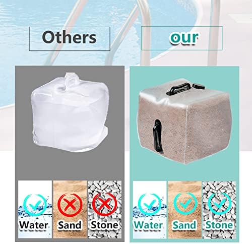 2 pakovanja plastičnih kesa za pesak za teške uslove rada bazena, univerzalni utezi za stepenice bazena