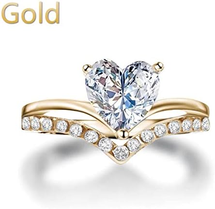 2023 Nova angažmana prstena Princess Personalizirani ženski zirkonski dijamantni prstenovi u obliku srca