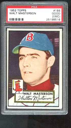 1952 TOPPS 186 Walt Masterson PSA 2 Ocjenjivane bejzbol kartice Boston Red Sox - Baseball kartice