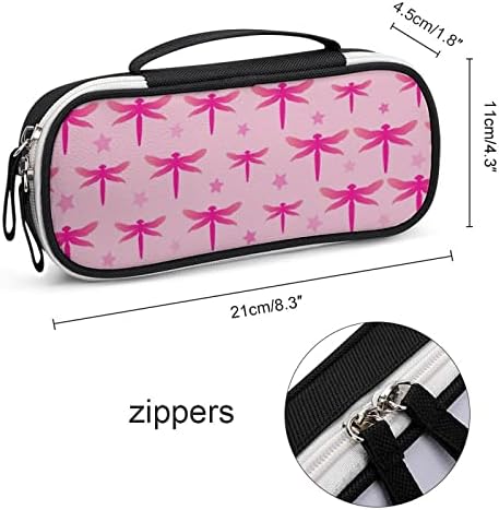 Ružičasti zmajevi ispisani torbica za olovke Torbica za pribor sa ručicama Ponovna vrećica za šminku