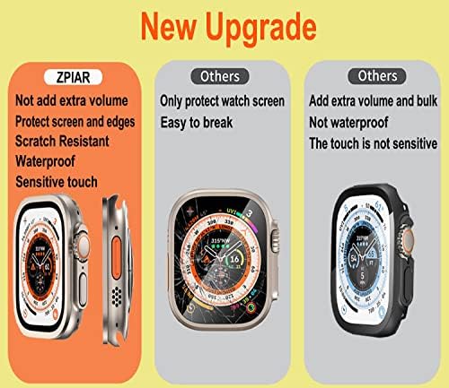 ZPIAR 2 pakovanje za Apple Watch Ultra 49mm Zaštitnik za stakleni zaslon od kaljenog stakla s okvirom od
