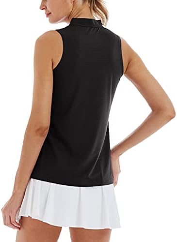 LastFor1 ženska golf polo majica bez rukava Zip-up upf 50+ UV zaštita Atletski vrhovi Slim fit