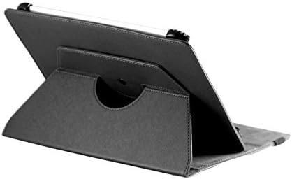 Navitech crni poklopac od umjetne kože sa 360 rotacijskim postoljem kompatibilan sa Dell Venue
