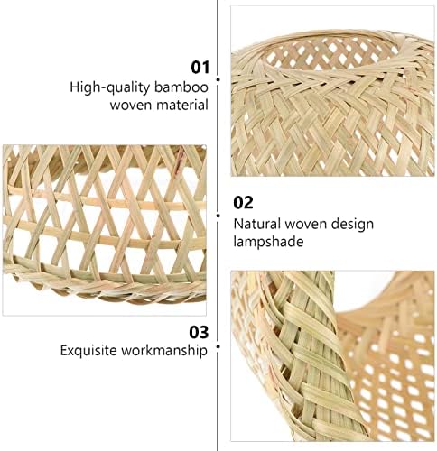 Bambusov abažur ručno rađeno osvjetljenje prirodni pleteni luster bambusova lampa sjenilo