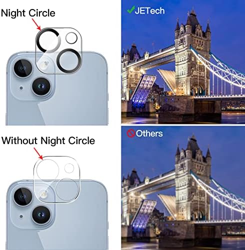 JETech Zaštita ekrana pune pokrivenosti za iPhone 14 6.1-inčni sa zaštitom sočiva kamere, filmom