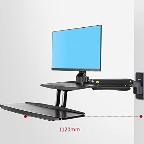 Orahova ergonomska radna stanica za sjedenje 24-35 inča držač monitora zidni nosač sa sklopivom ručkom za plinski podupirač za tastaturu