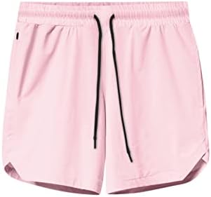 6-inčnih kratkih kratkih hlača za muškarce Čvrsto boje casual nacrtajući srednje struk sportske