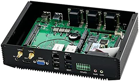 HUNSN Industrijski PC, mini računar bez ventilatora, IPC, Windows 11 ili Linux Ubuntu, 4G, WOL, podržan