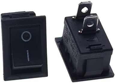 Preklopni prekidač 10kom Kcd1-101 Prekidač za napajanje 6a250v 10a125v Prekidač za dugme SKPT 2 stope 15 * 21mm Kontrolni prekidač za uključivanje/isključivanje Crni ON-Off