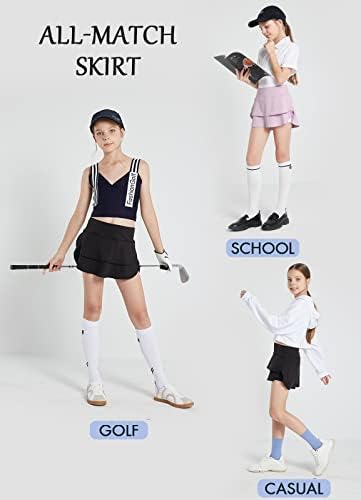 Baleaf 'Tenis' Tenis Sukrt UPF50 + Sportska golf Skort Kids Atletic Pokretanje casual školskog treninga