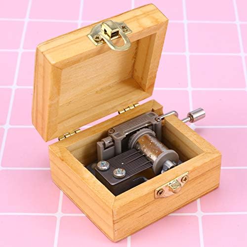 Bestertble Wooden Toys 1 PC Music Box Ručno-krovna drvena minijaturna kutija Mehanička muzička