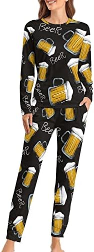 Pijenje piva Saint Patricks ženske pidžame Set dvodijelne salonke Dugi rukav gornji dio i pantalone za spavanje