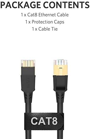 Attmono CAT8 Ethernet kabel, profesionalni mrežni kabel 40Gbps 2000MHZ S / FTP LAN žice, brzi kabel