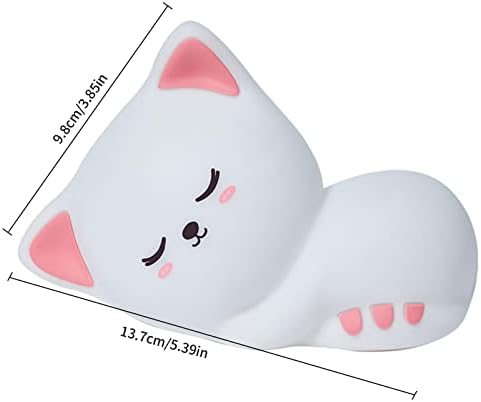 SYKIA silikonsko slatko noćno svjetlo, USB lampa za mačke koja mijenja boju za malu djecu, višebojna