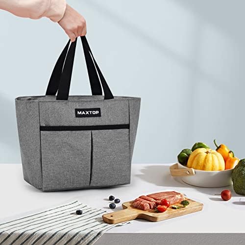 MAXTOP torbe za ručak za žene, izolovana termo torba za ručak,kutija za ručak sa prednjim džepom za kancelarijski