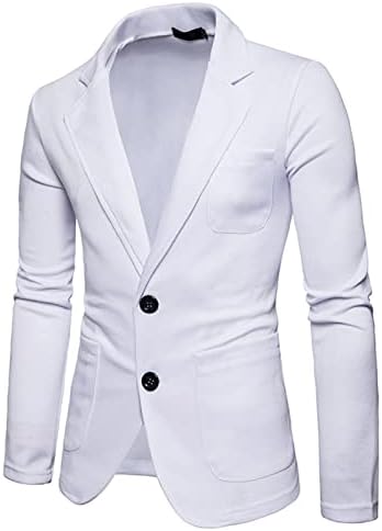 Muška povremena kaputa za 2 dugmeta lagana tanka fit pamučna odijela Blazer stilskih jakne sa jednim grudima
