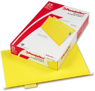Pendaflex: ojačane fascikle za viseće datoteke, Kraft, legalno, žuto, 25 / Box -: - Prodaje se kao