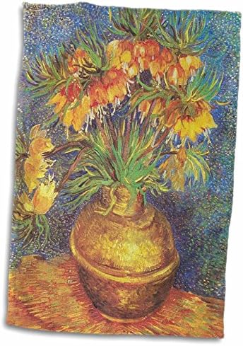 3Droza Van Goghs Slikarstvo Crown Imperial bakrena vaza - ručnici