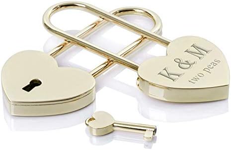 Personalizirani zlatni srčani ljubavni lonac ugraviran besplatna brava s funkcionalnom tipkom Custom graving