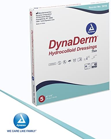 Dynarex Dynaderm Hydrocolloidni dresing, tanki, 6 x 6 inčni / 5 Broj