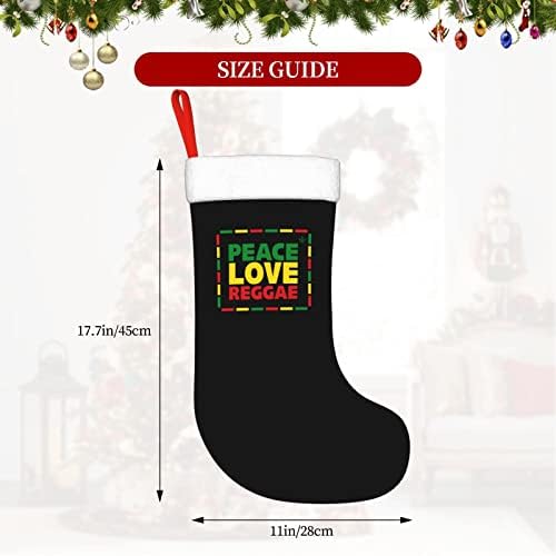 SavedWarf Mir Love Reggae Christma Čarape Xmas Dekoracije drveća Božićne čarape za Xmas Holiday Party Pokloni