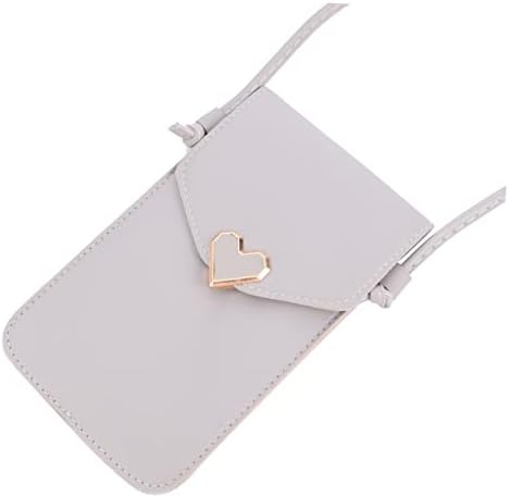 ValicLud 1pc prozirni ekran na dodir u obliku srca Mobilni telefon bistri torbe Male kožne torbice retro
